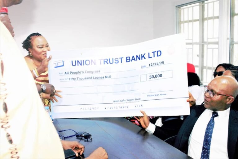 Kono Active Support Team Donates Le 50,000 To Support APC National Executive and Lower-Level Elections