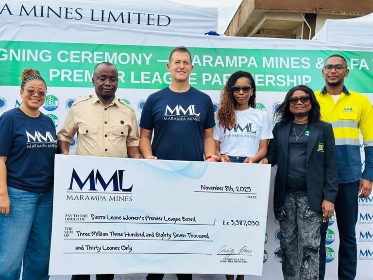 Marampa Mines Limited Presents $150,000 to SLFA to Support 2025/2026 Women’s Premier League