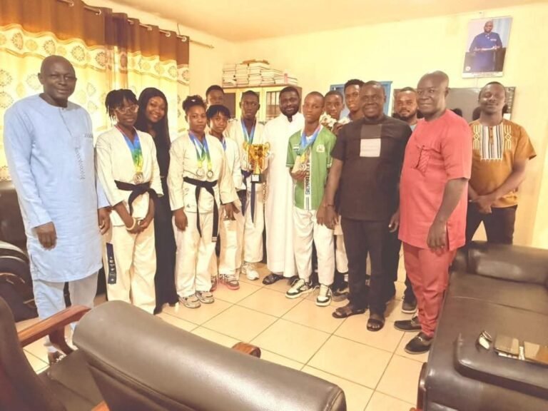 Karate President Victor Amara Presents Medals and Trophies to National Sports Authority