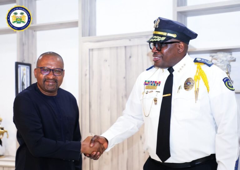 Liberian Inspector General of Police Pays Courtesy Visit to Vice President Juldeh Jalloh