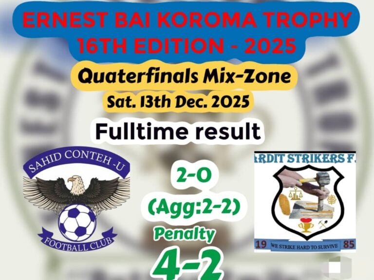 Conteh-U Stuns Hardit Strikers on Penalties to Reach EBK Trophy Semifinals