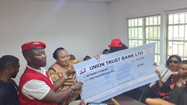 KAST Donates Fifty Thousand Leones to APC National Secretariat