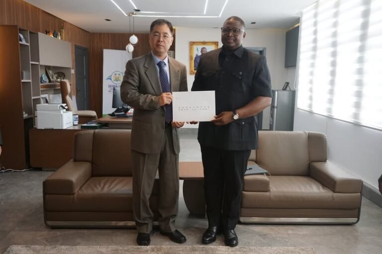 Ambassador Zhao Yong Presents Copy of Credentials to Sierra Leonean Foreign Minister Timothy Musa Kabba