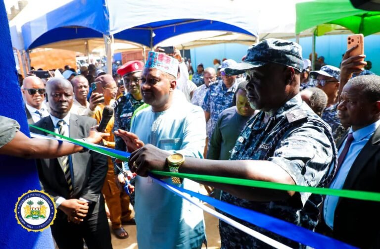Vice President Jalloh Commissions Ultra-Modern Ross Road Police Station