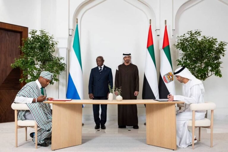 President Bio and Sheikh Mohamed Bin Zayed Strengthen Economic Ties