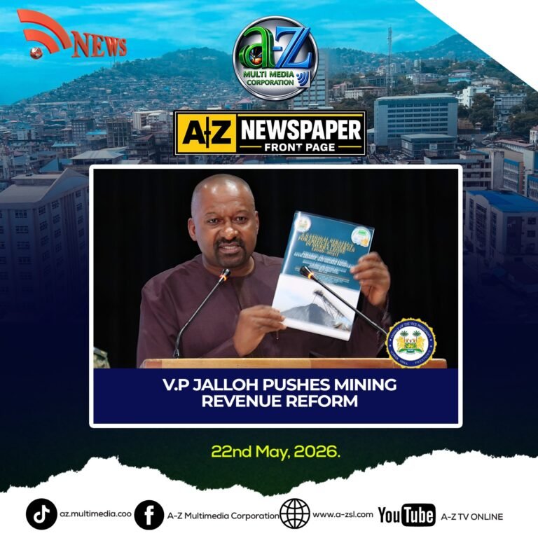 Vice President Juldeh Jalloh Pushes Mining Revenue Reform