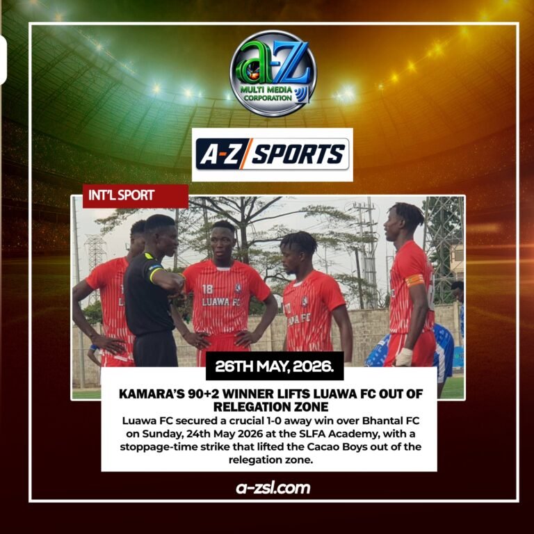 Kamara’s 90+2 Winner Lifts Luawa FC out of Relegation Zone