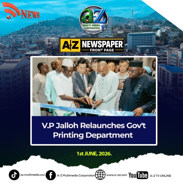 Vice President Jalloh Relaunches Government Printing Department