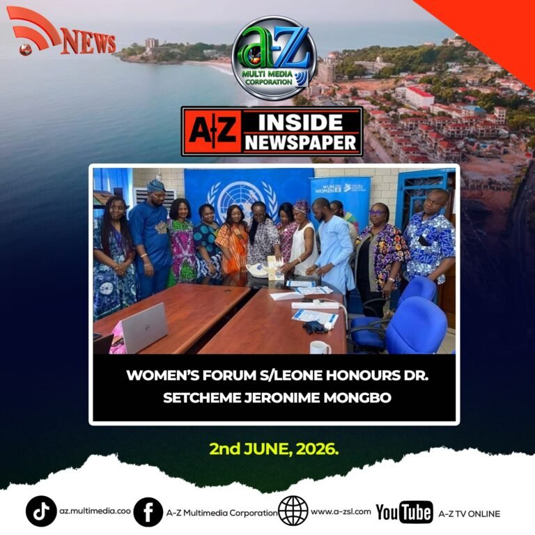 Women’s Forum Sierra Leone Honours Dr. Setcheme Jeronime Mongbo