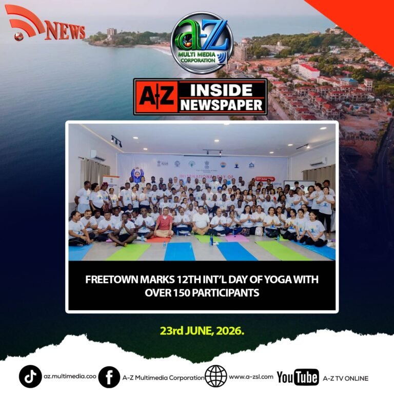 Freetown Marks 12th International Day of Yoga with Over 150 Participants