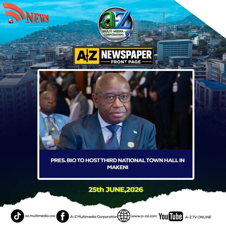President Bio to Host Third National Town Hall in Makeni
