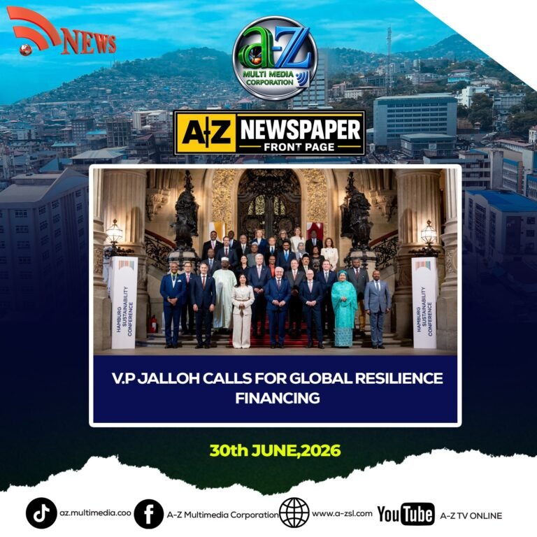 Vice President Juldeh Jalloh Calls for Global Resilience Financing