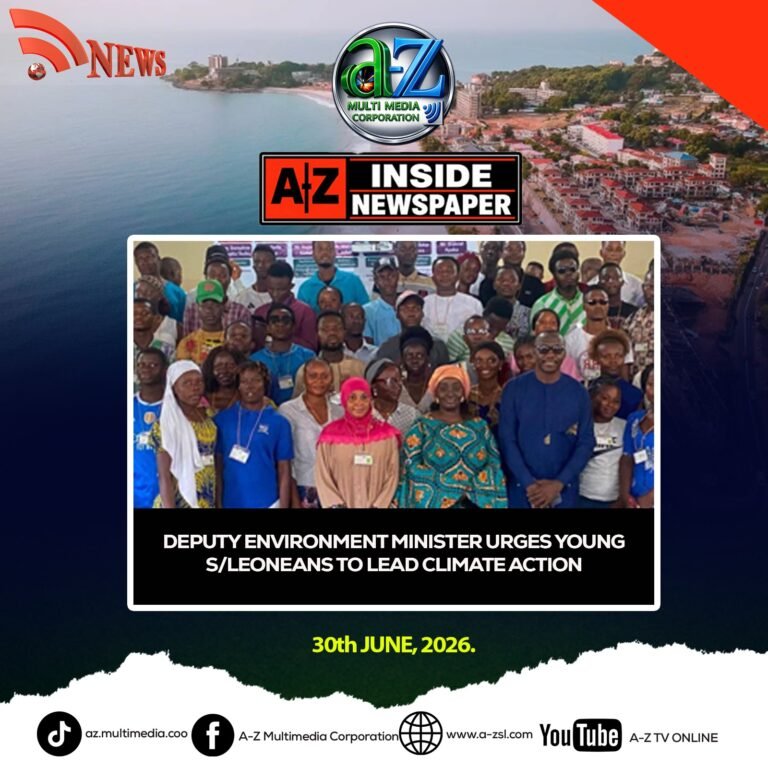 Deputy Environment Minister Urges Young Sierra Leoneans to Lead Climate Action