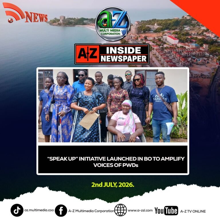 “Speak Up” Initiative Launched in Bo to Amplify Voices of PWDs