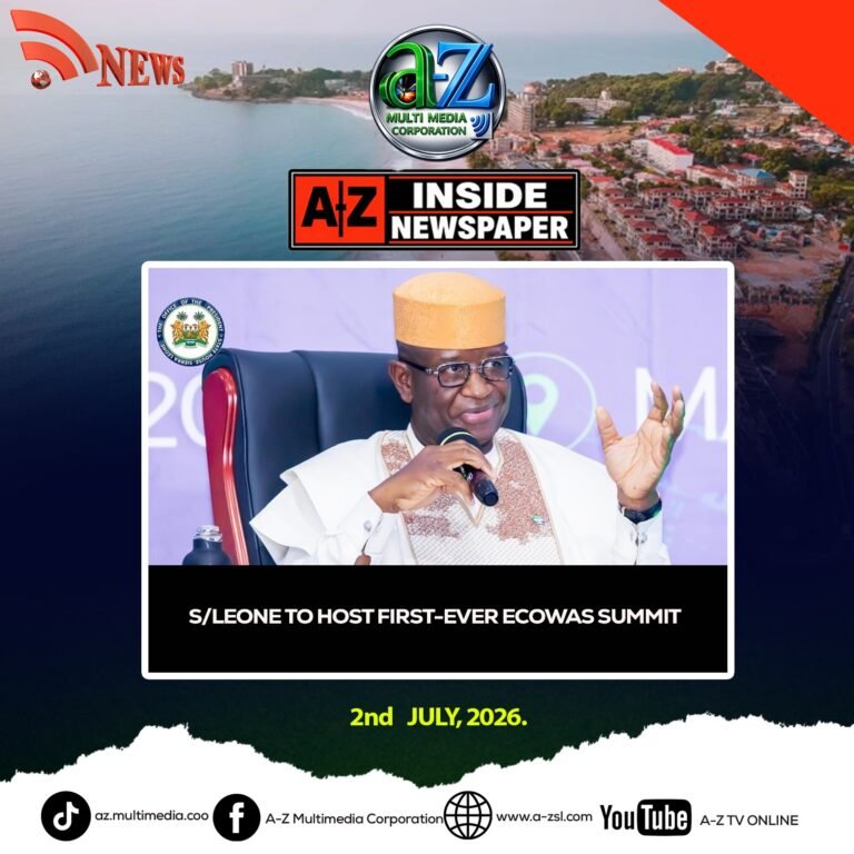 Sierra Leone to Host First-Ever ECOWAS Summit