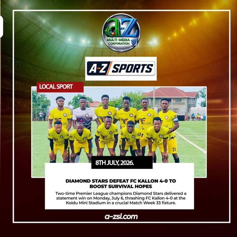 Diamond Stars Defeat FC Kallon 4-0 to Boost Survival Hopes