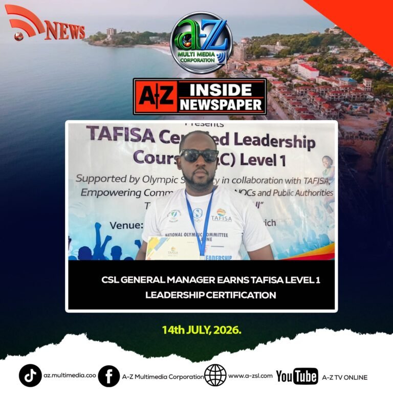 CSL General Manager Earns Tafisa Level 1 Leadership Certification