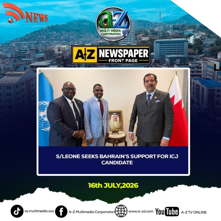 Sierra Leone Seeks Bahrain’s Support for ICJ Candidate