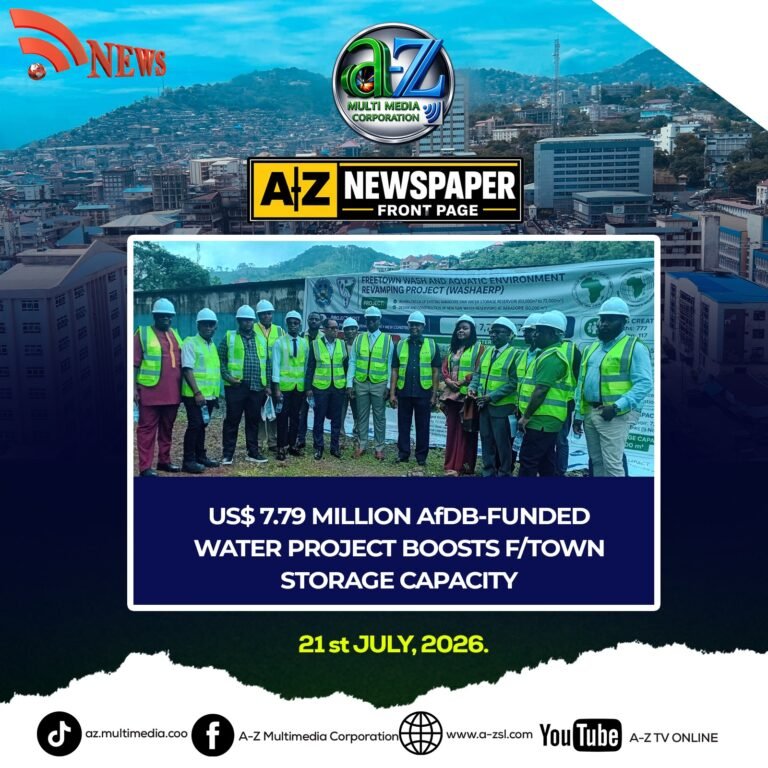 US$7.79 Million AfDB-Funded Water Project Boosts Freetown Storage Capacity
