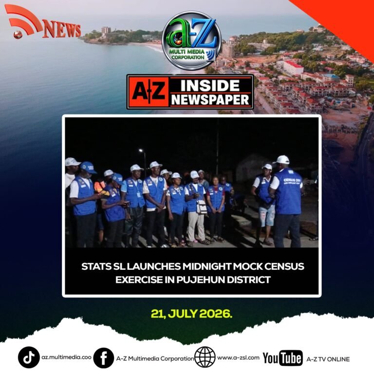 Statistics Sierra Leone Launches Midnight Mock Census Exercise in Pujehun District