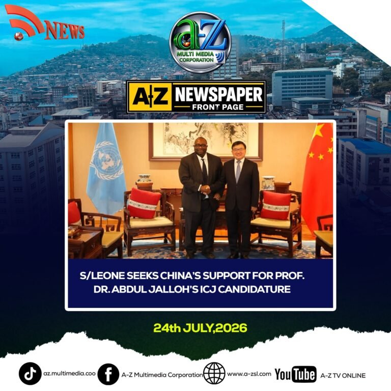 Sierra Leone Seeks China’s Support for Prof. Dr. Abdul Jalloh’s ICJ Candidature