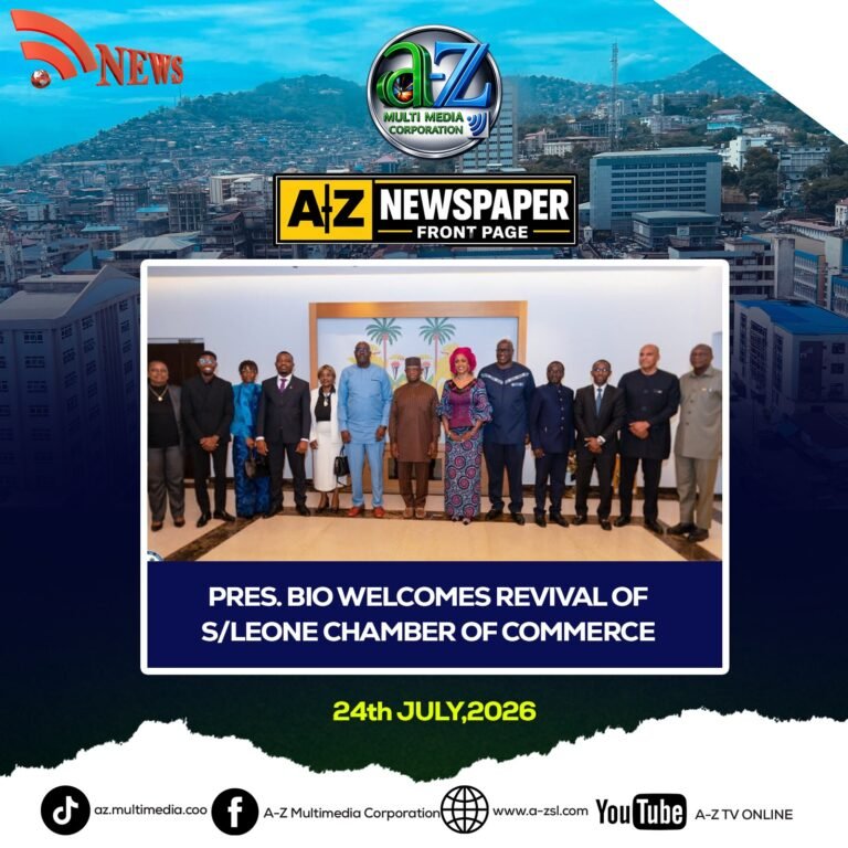 President Bio Welcomes Revival of Sierra Leone Chamber of Commerce