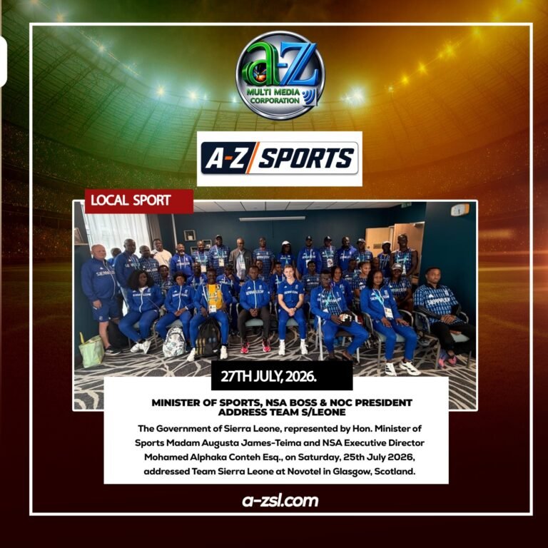 Minister of Sports, NSA Boss and NOC President Address Team Sierra Leone