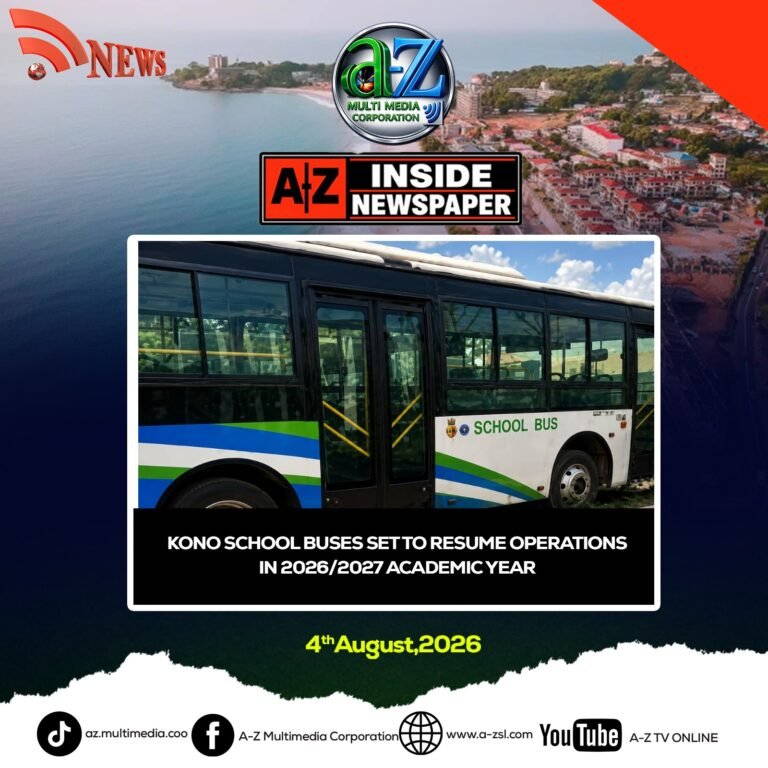 Kono School Buses Set to Resume Operations in 2026/2027 Academic Year