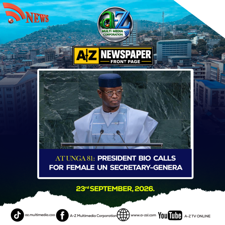 At UNGA 81: President Bio Calls for Female Un Secretary-General