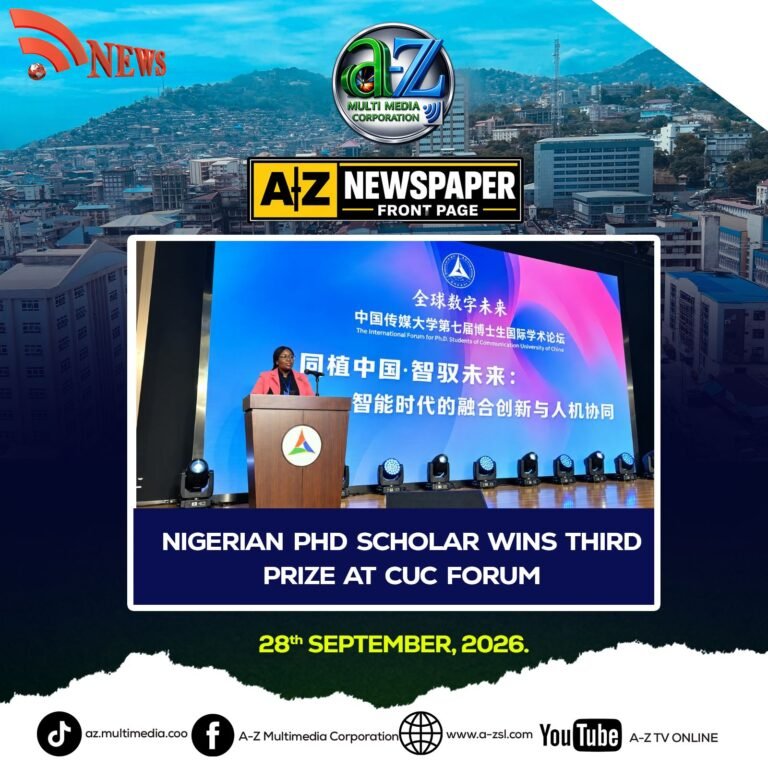 Nigerian PHD Scholar Wins Third Prize At Cuc Forum