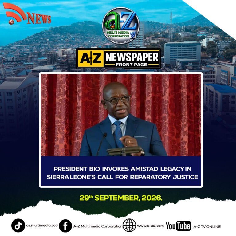 President Bio Invokes Amistad Legacy in Sierra Leone’s Call for Reparatory Justice