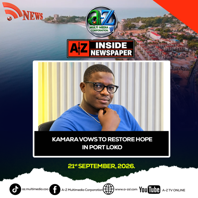 Kamara Vows to Restore Hope in Port Loko