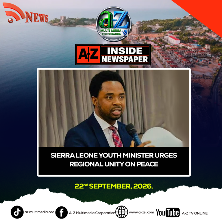 Sierra Leone Youth Minister Urges Regional Unity on Peace