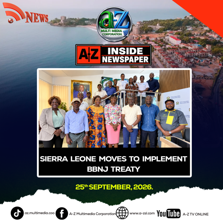 Sierra Leone Moves To Implement BBNJ Treaty