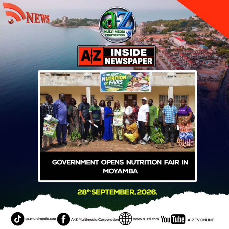 Government Opens Nutrition Fair In Moyamba