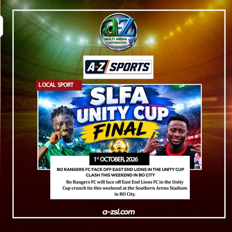 Bo Rangers Fc Face Off East End Lions in the Unity Cup Clash This Weekend In Bo City