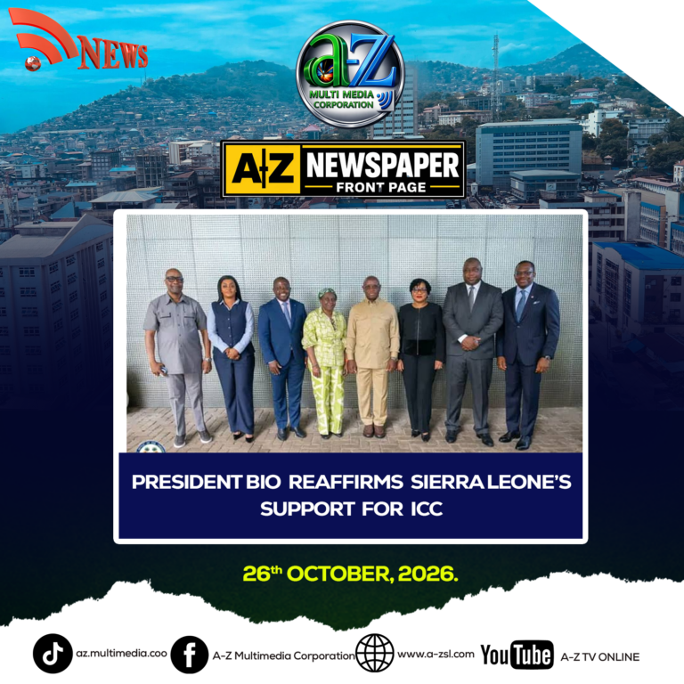 President Bio Reaffirms Sierra Leone’s Support for ICC