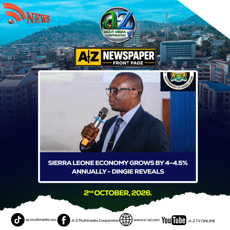 Sierra Leone Economy Grows By 4–4.5% Annually – Dingie Reveals