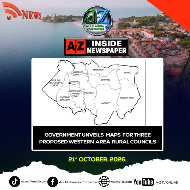 Government Unveils Maps for Three Proposed Western Area Rural Councils