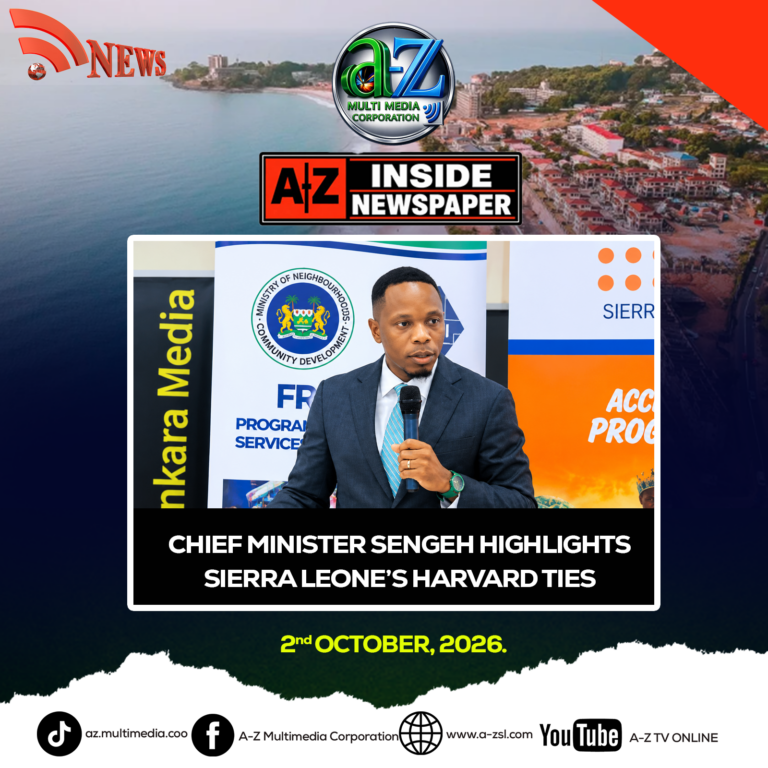 Chief Minister Sengeh Highlights Sierra Leone’s Harvard Ties