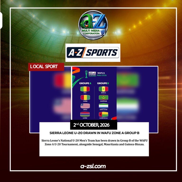 Sierra Leone U-20 Drawn In WAFU Zone A Group B