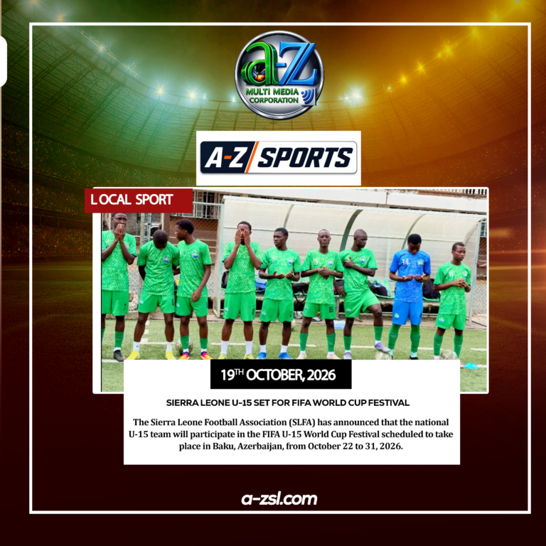 Sierra Leone U-15 Set For FIFA World Cup Festival